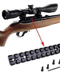 Base Montura Ruger Anilletas Monstrum 10/22 Riel Picatinny