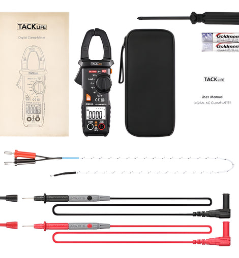 Pinza Amperimétrica  Multímetro Digital 4000 Tacklife Cm01a