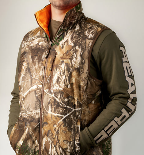 Chaleco Reversible Hombre Caceria Camouflage Pesca Campismo
