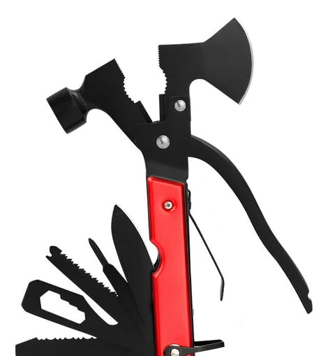 Multiherramienta Portatil Martillo Y Hacha 14 En 1 Con Funda