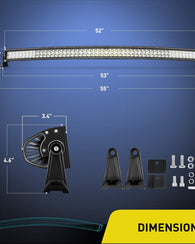 Barra Led De 52 Pulgadas 300w Y 6000k 4x4 Todo Terreno