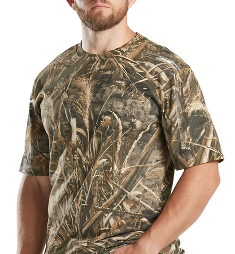 Playera Manga Corta Camouflage Para Caceria Pesca Camo Lirio