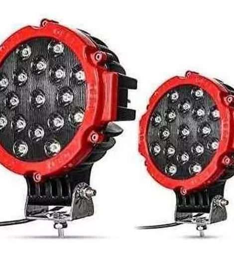 Faros Led Redondo 4x4 51w Epistar 3700 Lumen Cuatri Jeep Atv