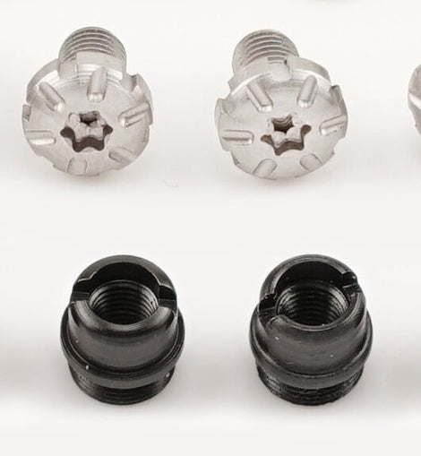 Kit Completo Tornillos Y Bujes Plateados Cachas 1911 De Lujo