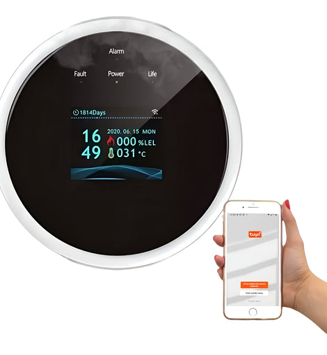 Sensor De Gas Natural Con Conexion Wifi Pantalla Lcd