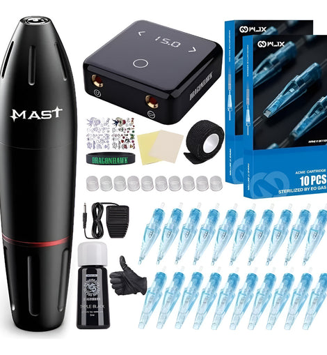 Maquina Tatuar Pluma Rotativa Dragonhawk Con Fuente 1013-10
