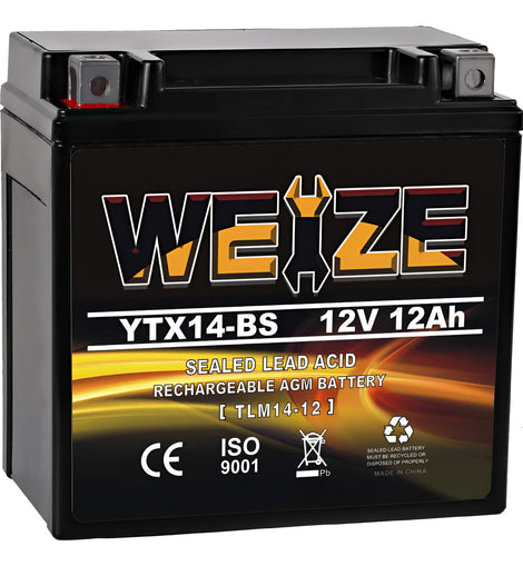 Batería De Alto Rendimiento Weize Ytx14 Bs Atv Sellada