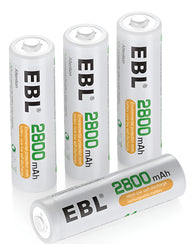 Baterias Aa Recargables 2800 Mah Paquete De 4 Pilas Ebl Dobl