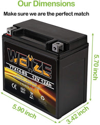 Batería De Alto Rendimiento Weize Ytx14 Bs Atv Sellada
