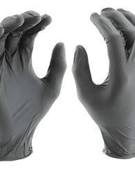 100 Guantes Nitrilo Grado Médico Sin Latex Ni Polvo Negros