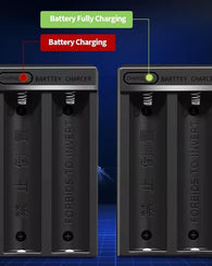 Kit de 6 Baterías Recargables 18650 de 4000mAh con Cargador Inteligente de 2 puertos