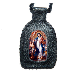 Escapulario Piel Artesanal Virgen Nuestra Señora De La Luz