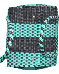 Bolsa Artesanal A Mano Plástico Toquilla Tote Color Verdes