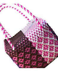 Bolsa Hecha A  Mano Colorido Artesanal Toquilla Tote Lonch