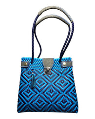 Bolsa Tejida A Mano Con Toquilla Y Aplicaciones Para Mujer