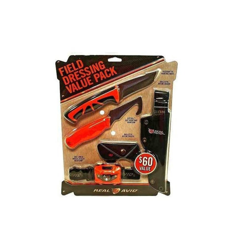 Set Cuchillos Real Avid Para Caza Camping Navaja Pesca Cacer