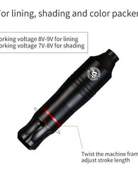 Kit Tatuar Profesional Rotativa Tipo Pluma Dragonhawk Microp