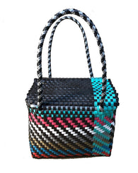 Bolso Mano Auténtico Colorido Artesanal Toquilla Tote Lonch