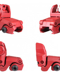 Miras Plegables Abatibles Rojas Picatinny Ar15 M4 M16 Tactic