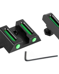Mira Delantera Trasera Fibra Optica Glock 17,19,22,23,26,27