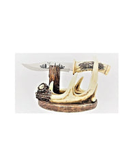 Bestgiftever Cuchillo Decorativo De Hoja De Ciervo Con Mango
