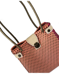 Bolsa Artesanal Originales Para Dama Tejida A Mano Coral Cla