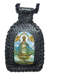 Escapulario Tejido En Cuero Virgen De San Juan De Los Lagos