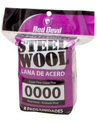 Lana De Acero 8 Almohadillas Red Devil Super Fino 0000 Pulir