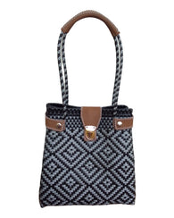 Bolsa Artesanal Mexicana: Elegancia En Marrón Y Dorado