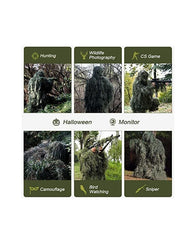 Traje Ghillie Camouflag Camo Sniper Fracotirador 5 En 1 Ghos