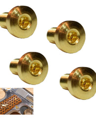 Tornillos Agarre Cacha Pistola Colt 1911 Chapa Oro 24k Hexag