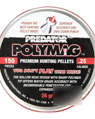 Diabolos Predator Polymag Air Gun Pellets Calibre .25