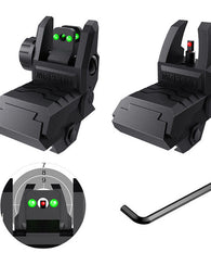 Miras Plegables Abatibles Con Fibra Optica Picatinny Ar15 M4