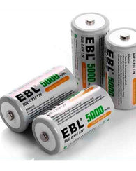 Baterias O Pilas Recargables Tamaño C Ebl De 5000 Mah Paq. 4