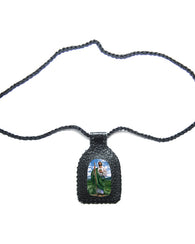 Escapulario San Judas Tadeo Protección Divina En Piel Genuin