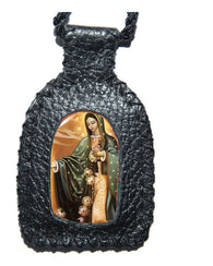 Escapulario Virgen Santisima De Guadalupe Tejido En Piel