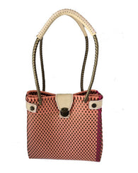 Bolsa Artesanal Originales Para Dama Tejida A Mano Coral Cla