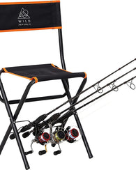 Wild Republic Silla De Pesca Plegables Con Soporte Para Caña