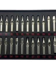Set O Kit De 22 Puntas Metalicas Para Maquina Tatuar De Acer