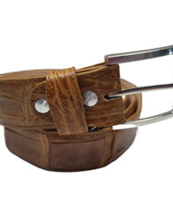 Cinturón Piel Exótica Caimán Genuina  100 % Vaquero Casual