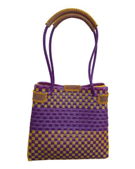 Bolsa De Toquilla Estilo Radiante En Amarillo Con Violeta Os