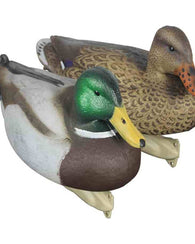 Decoy Pato Mallard Señuelos Par Hembra Y Macho Caceria Real