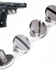 Tornillos Agarre Pistola Beretta 92 Taurus Cachas Grip Plata