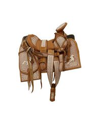 Silla Montura Cabalgadura Montaje Estilo Charro 100% Piel
