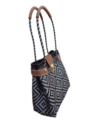 Bolsa Artesanal Mexicana: Elegancia En Marrón Y Dorado