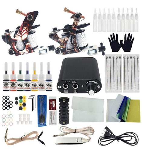 Kit De Tatuaje Profesional 2 Máquina Y Fuente De Alimentacio