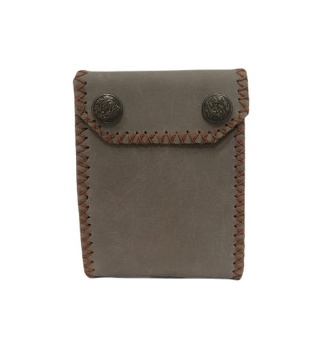 Cartera Piel Genuina Handmade Caballero Botones Garra Oso