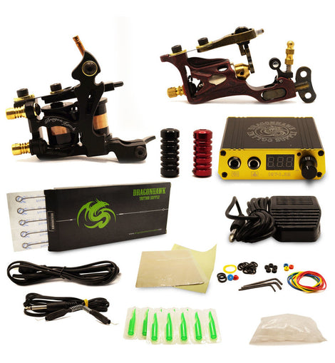 Kit Para Tatuar Profesional: 2 Maquinas Rotativas Dragonhawk