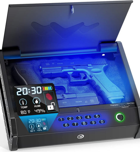 Holewor Caja Fuerte Biométrica Para Pistolas Con Pantalla Lc