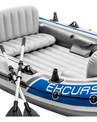 Bote Inflable  Remos De Aluminio Y Bomba Intex Excursion 4